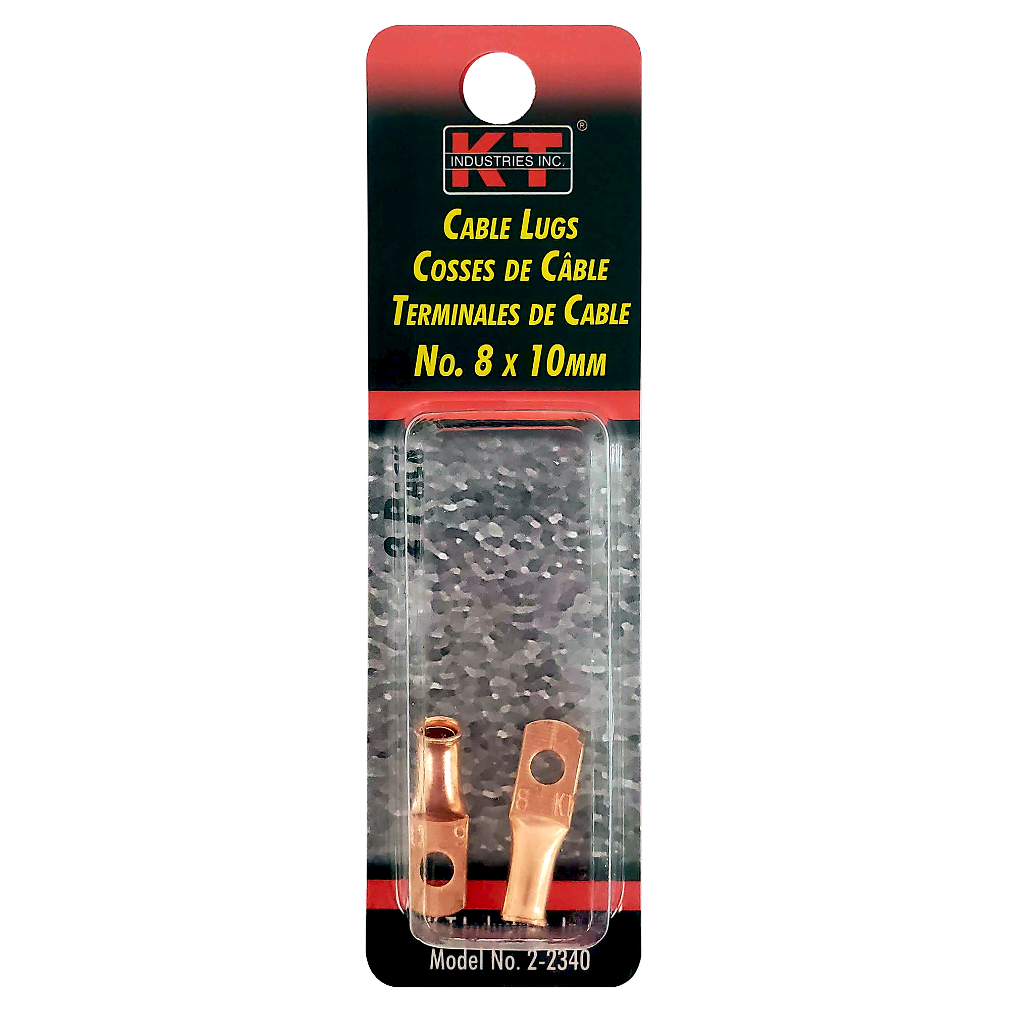 K-T Industries Cable Lugs, 8 x 10mm, 2-Pk., Model# 2-2340